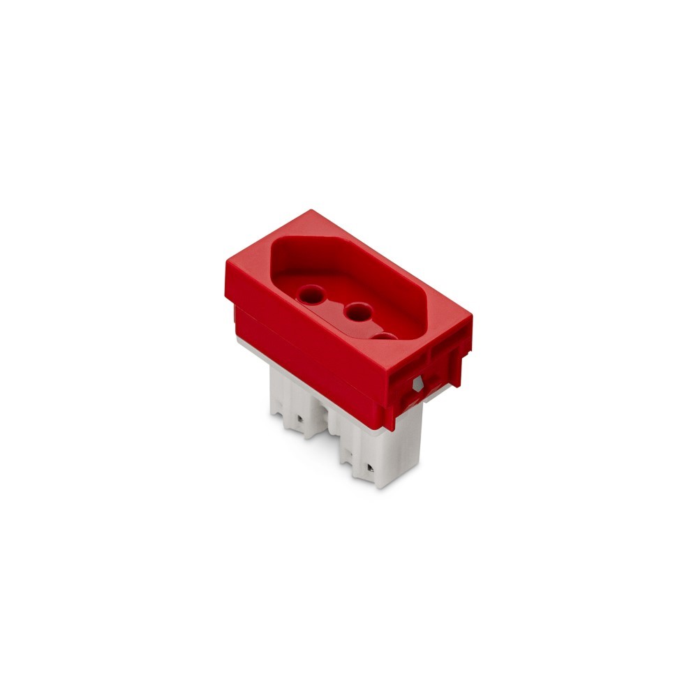 Mód. Tomada Stella 2P+T 10A 250V~ Vermelha Steck 868060Vm