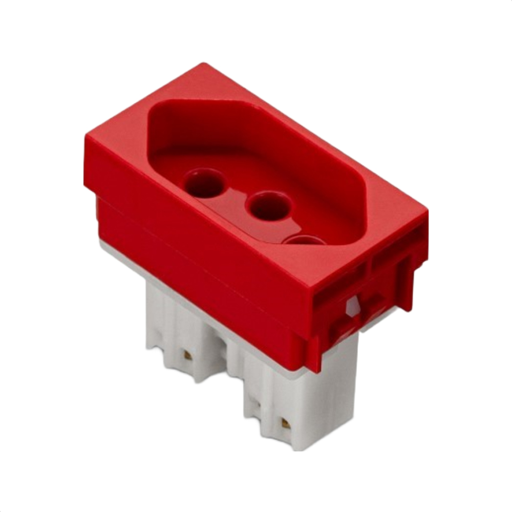 Mód. Tomada Stella 2P+T 20A 250V~ Vermelha Steck 868061Vm