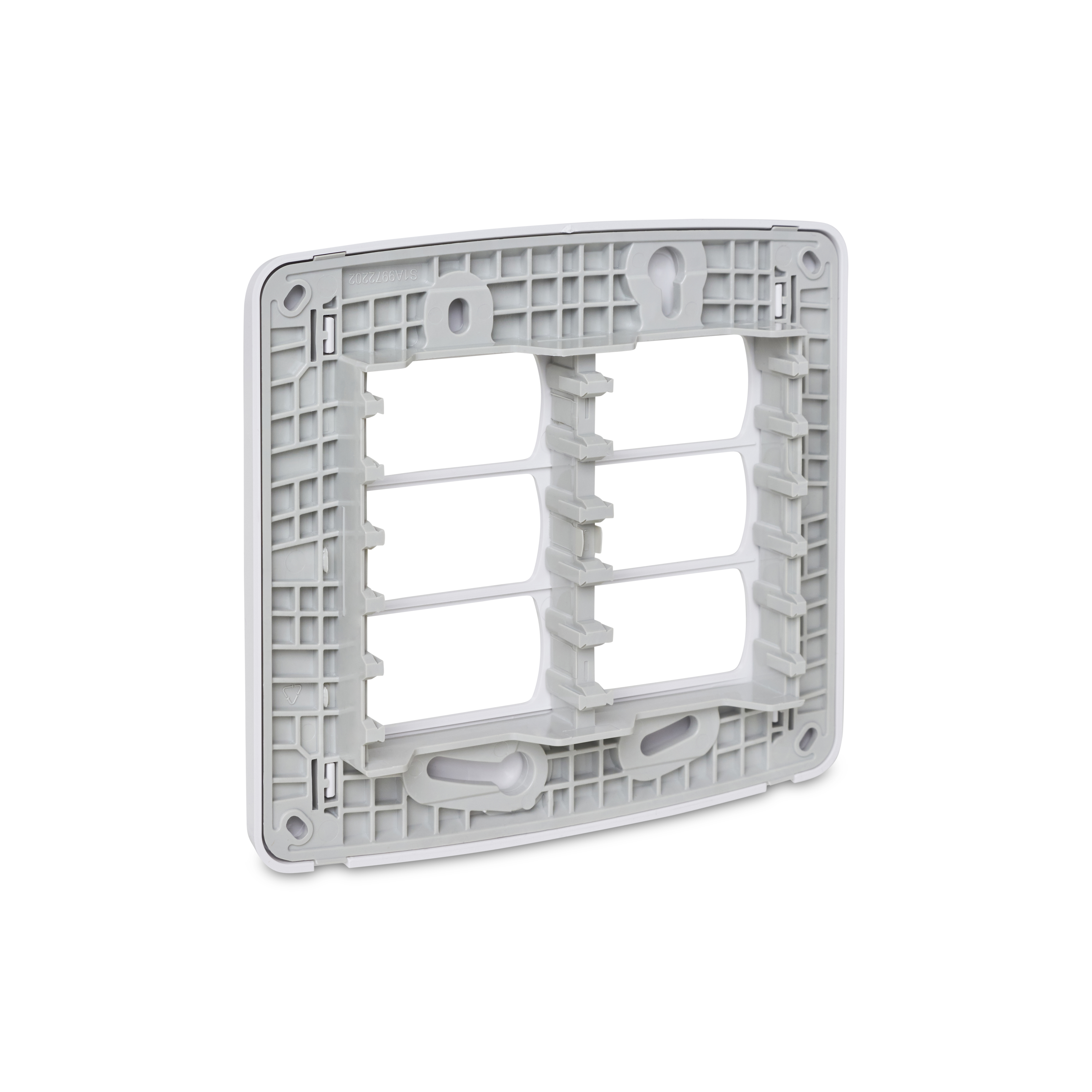 Placa+Suporte 4X4 De 6 Postos Branca, Schneider Electric, S3B27560