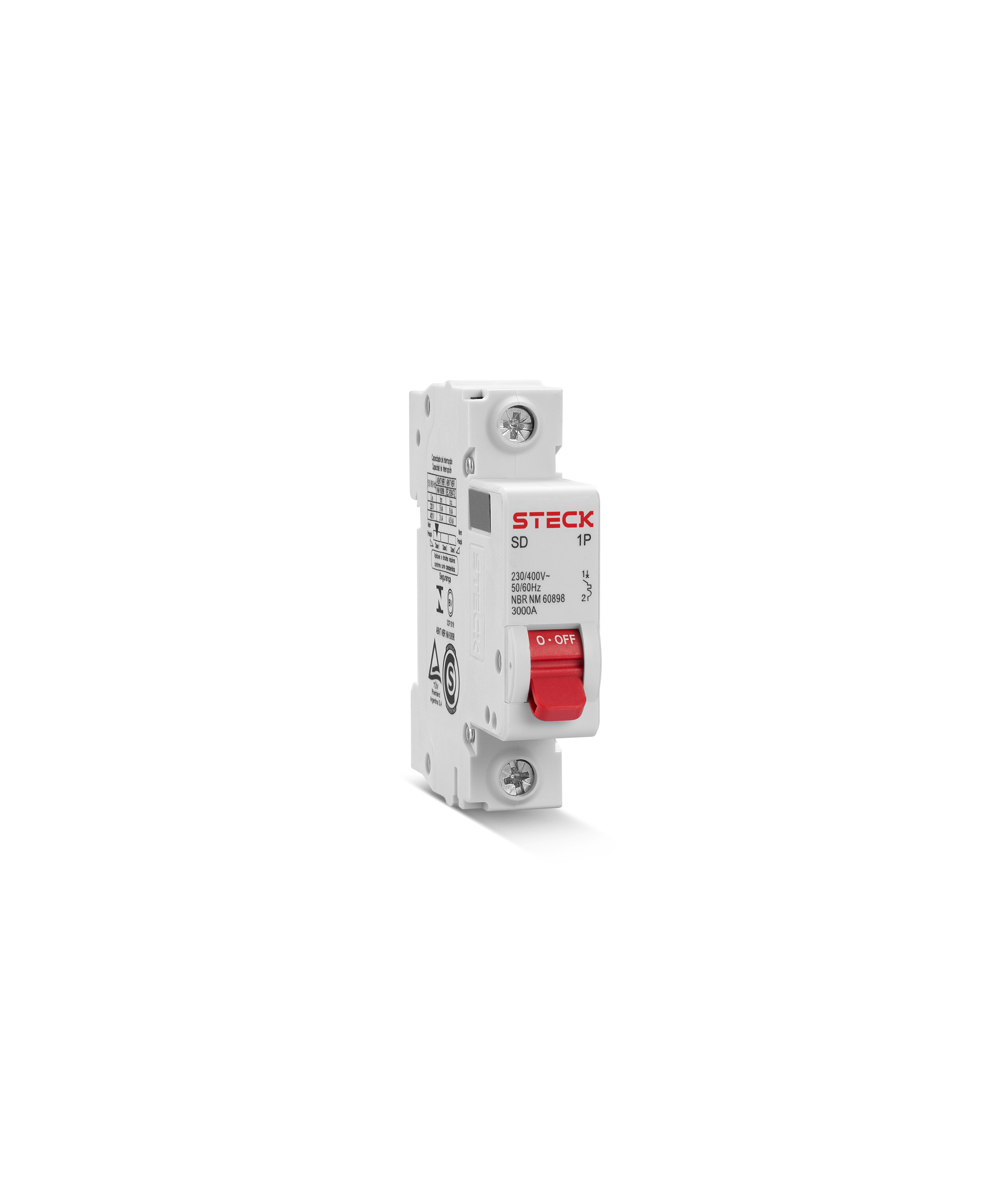 Disjuntor Serie Sd61 10A 1P Curva C 3Ka Steck Sdd61C10