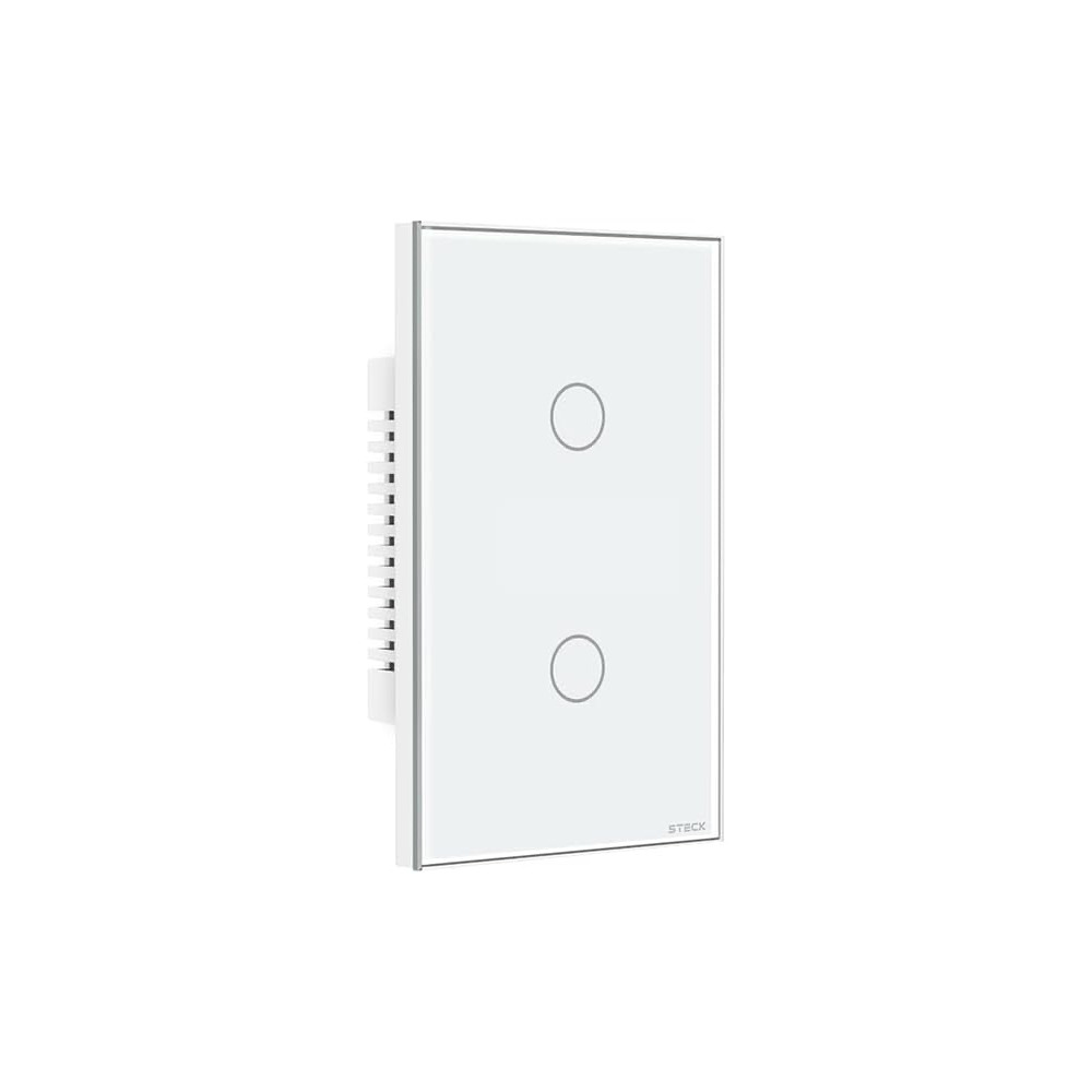 Interruptor Steck Ambiente Conectado 4X2" 2 Módulos Touch Branco Wi-Fi